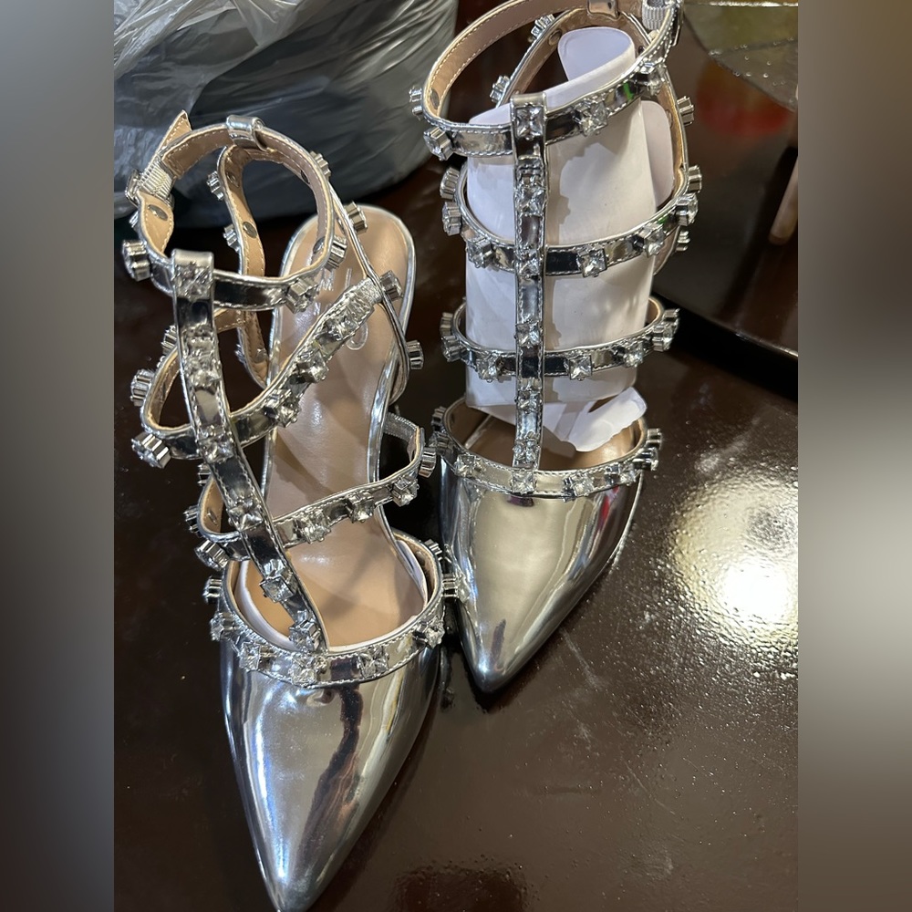 Silver Mix No 6 Heels
